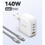 Vention Cargador de Pared GaN 140W con 3 Puertos USB-C y 1 USB-A, FEIW0-EU